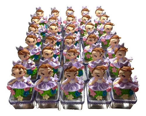 Lembrancinha 15 anos biscuit com brilho