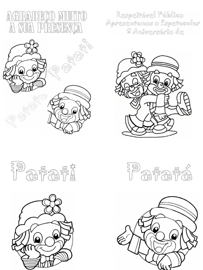 lembrancinha de aniversario patati patata para imprimir