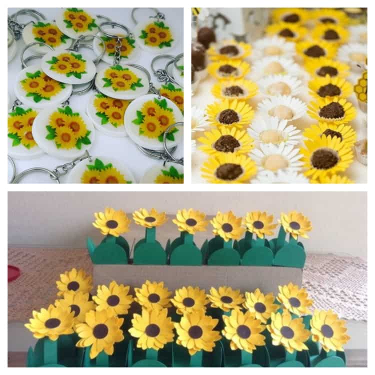 lembrancinha de aniversario tema girassol