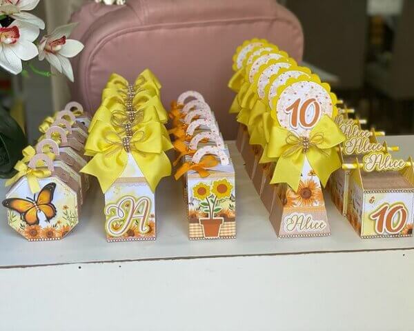 lembrancinha de aniversario tema girassol