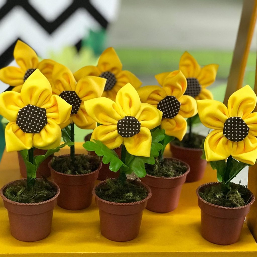 lembrancinha de aniversario tema girassol