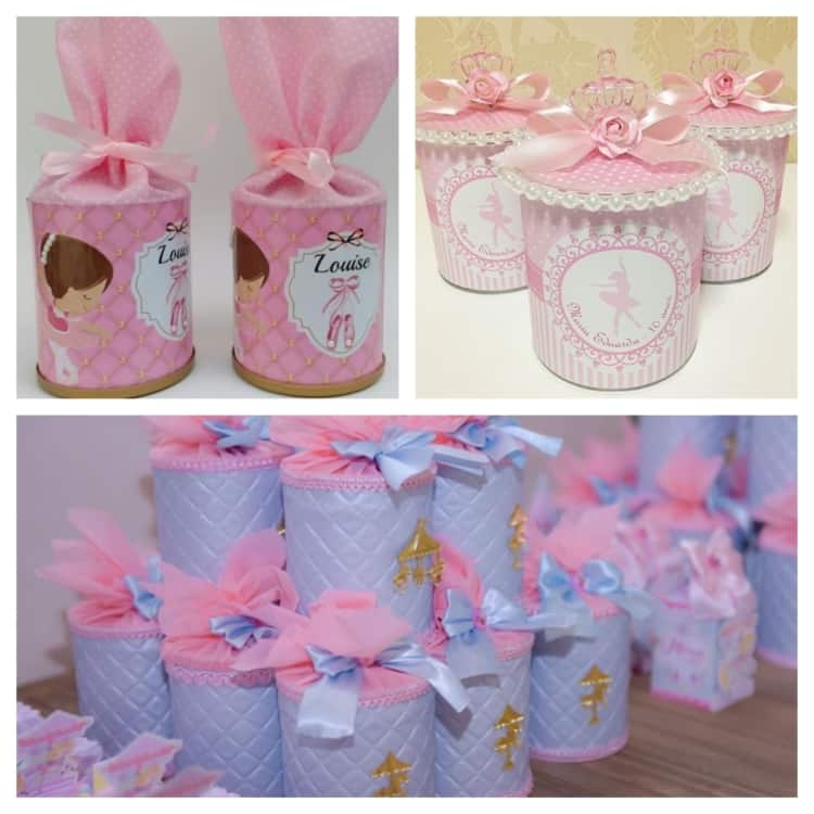 lembrancinha de batizado com lata de leite