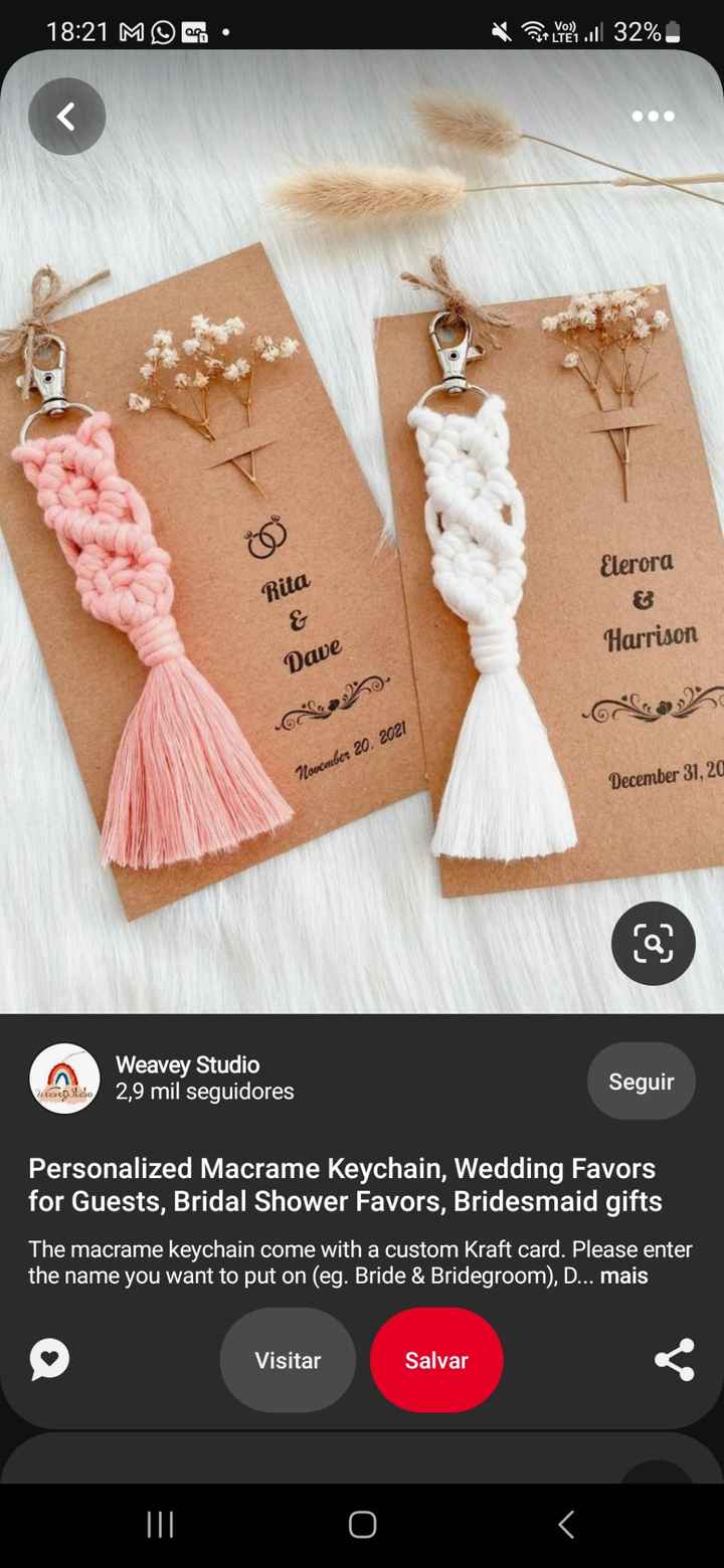 lembrancinha de casamento chaveiro