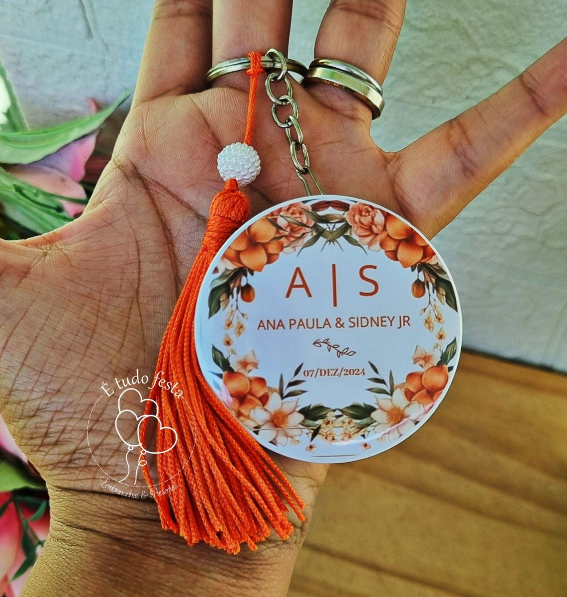 lembrancinha de casamento chaveiro