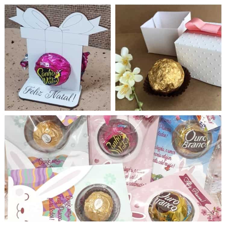 lembrancinha de eva com bombom