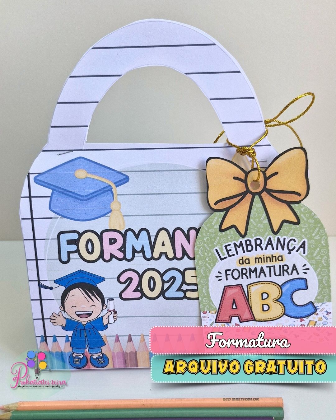 lembrancinha de eva para formatura