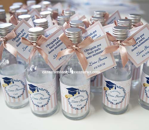 lembrancinha garrafinha formatura farmácia
