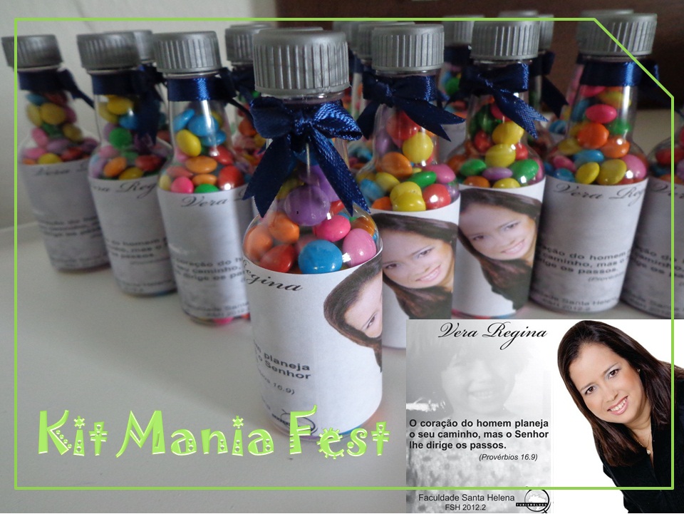 lembrancinha garrafinha formatura infantil