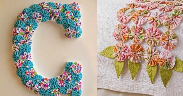 Como fazer chaveiros de fuxico passo a passo