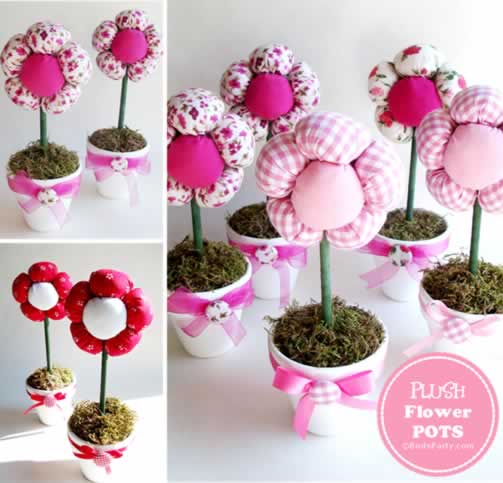 Ideias criativas com fuxicos de chita para decoração