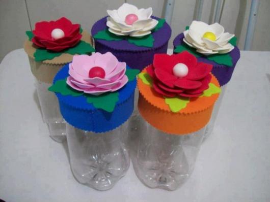 diy lembrancinha dia das mães garrafa pet