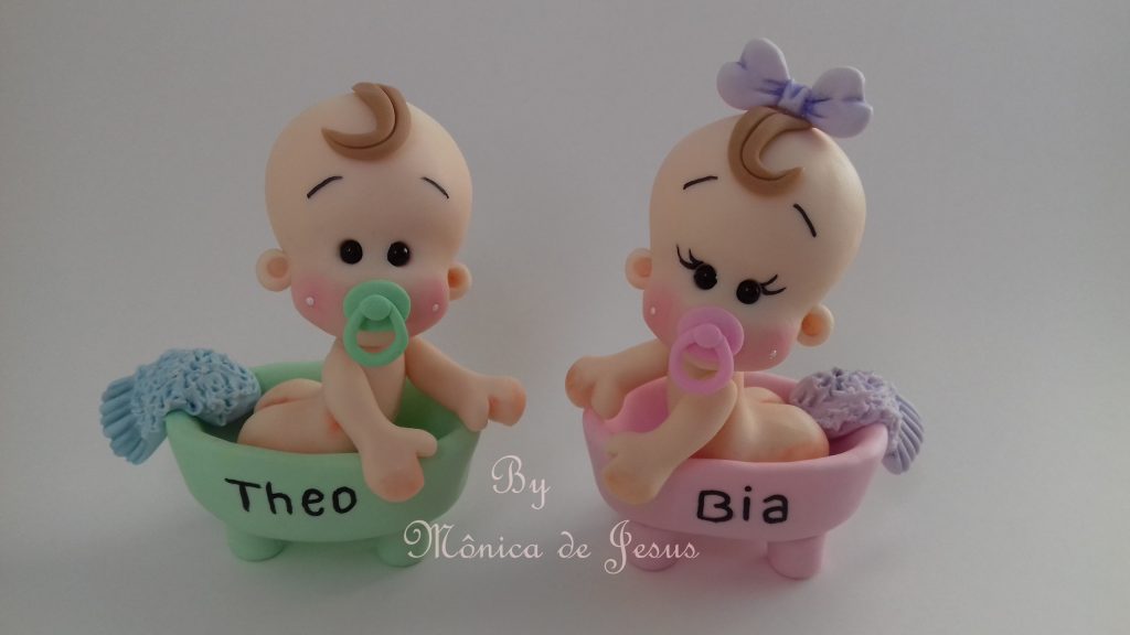 lembrancinha de maternidade biscuit