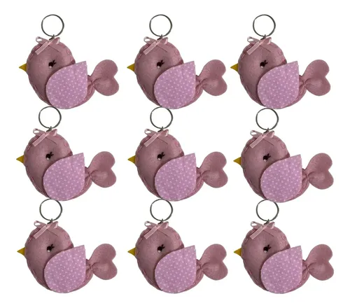 lembrancinha maternidade passarinho feltro com flores