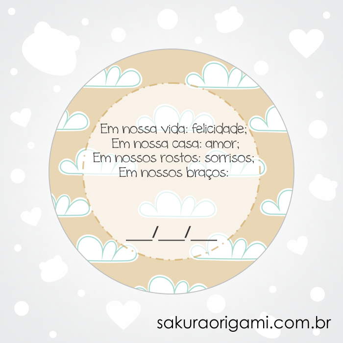 lembrancinha de nascimento tema urso com mensagem