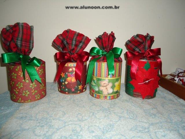 lembrancinha de natal com lata de leite