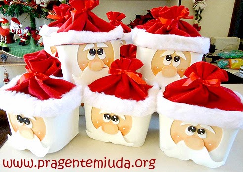 diy lembrancinha natal pote plástico