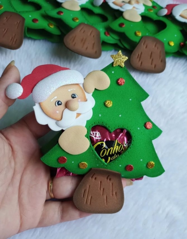 Ponteiras de Lápis Natalinas em EVA: Ideias Criativas para Crianças