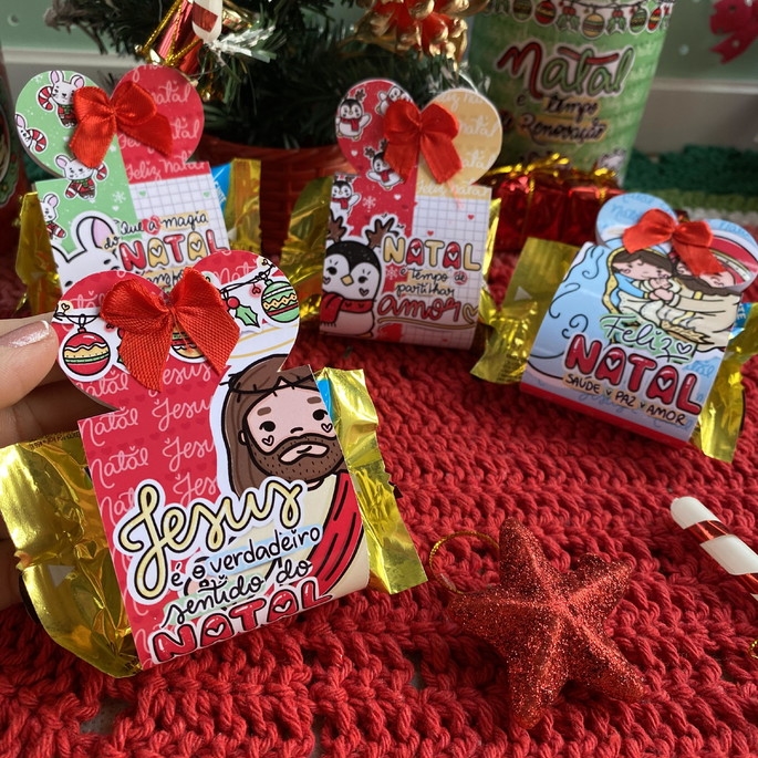 lembrancinha de natal com mensagem bíblica