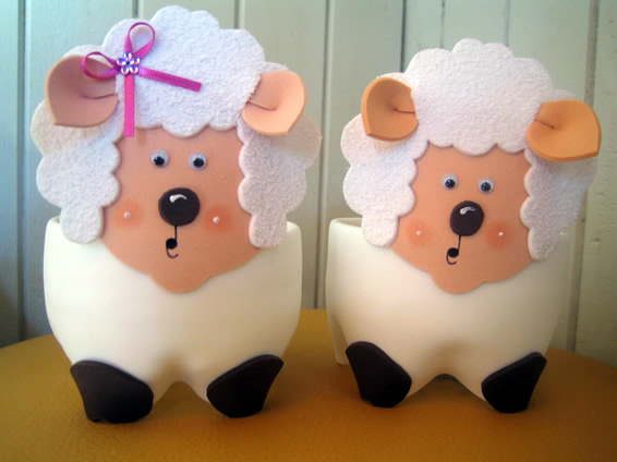 ideias de lembrancinhas de ovelha em eva para festa infantil