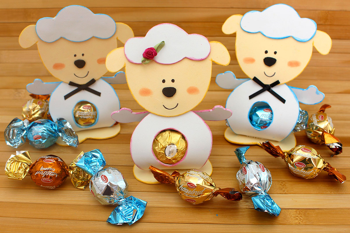 lembrancinha de ovelhinha em eva