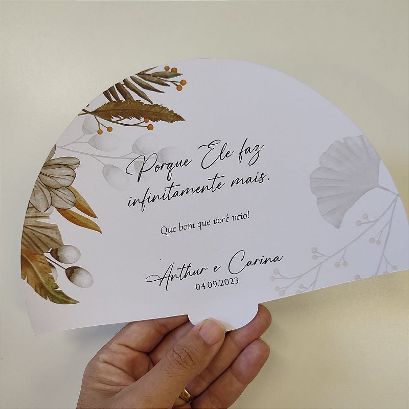 leque de noiva personalizado
