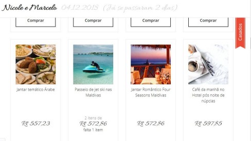 quanto custa montar uma lista de presentes de casamento