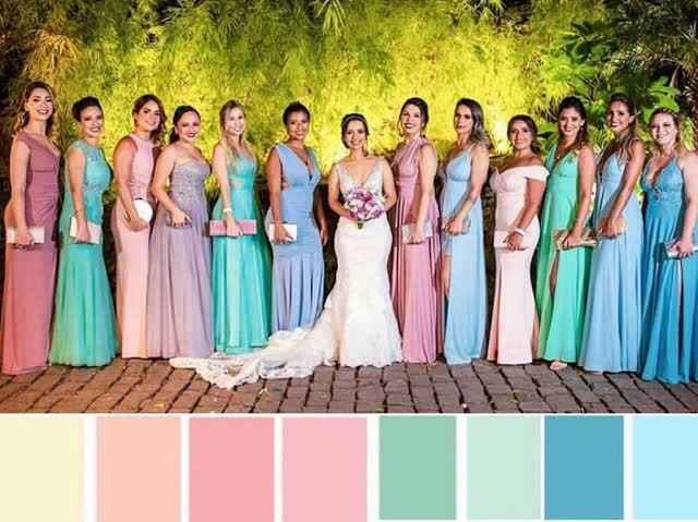 madrinhas com candy colors