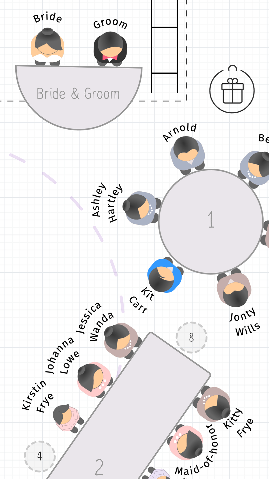 ideias criativas para mapa de mesas de casamento