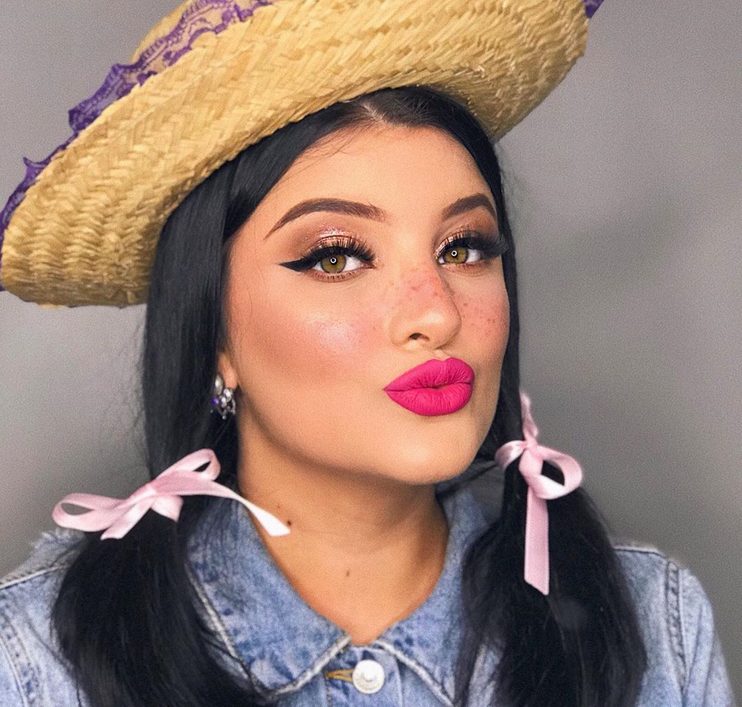 olhos esfumados festa junina noiva