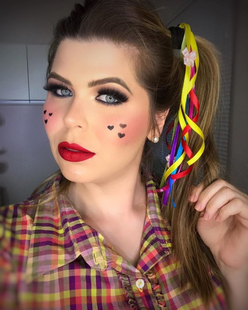 glitter maquiagem noiva junina