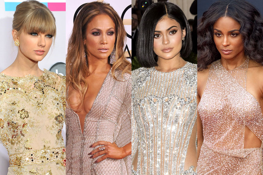 maquiagem clássica vs moderna para vestido