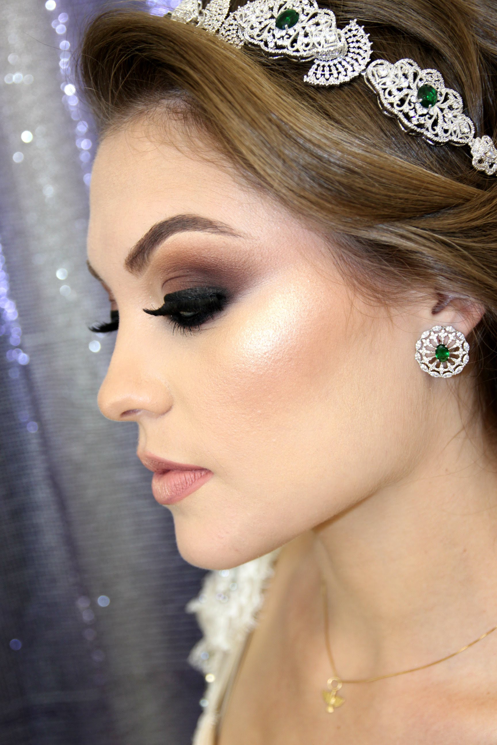 maquiagem para vestido noiva dourado