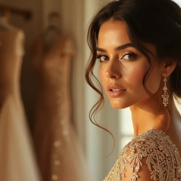 maquiagem para vestido noiva dourado