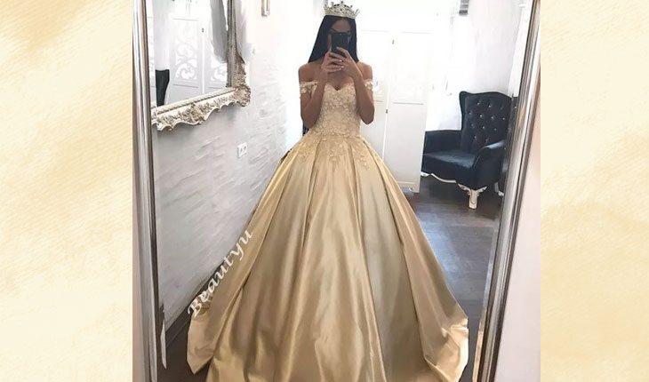 vestido de noiva dourado princesa versus sereia qual escolher