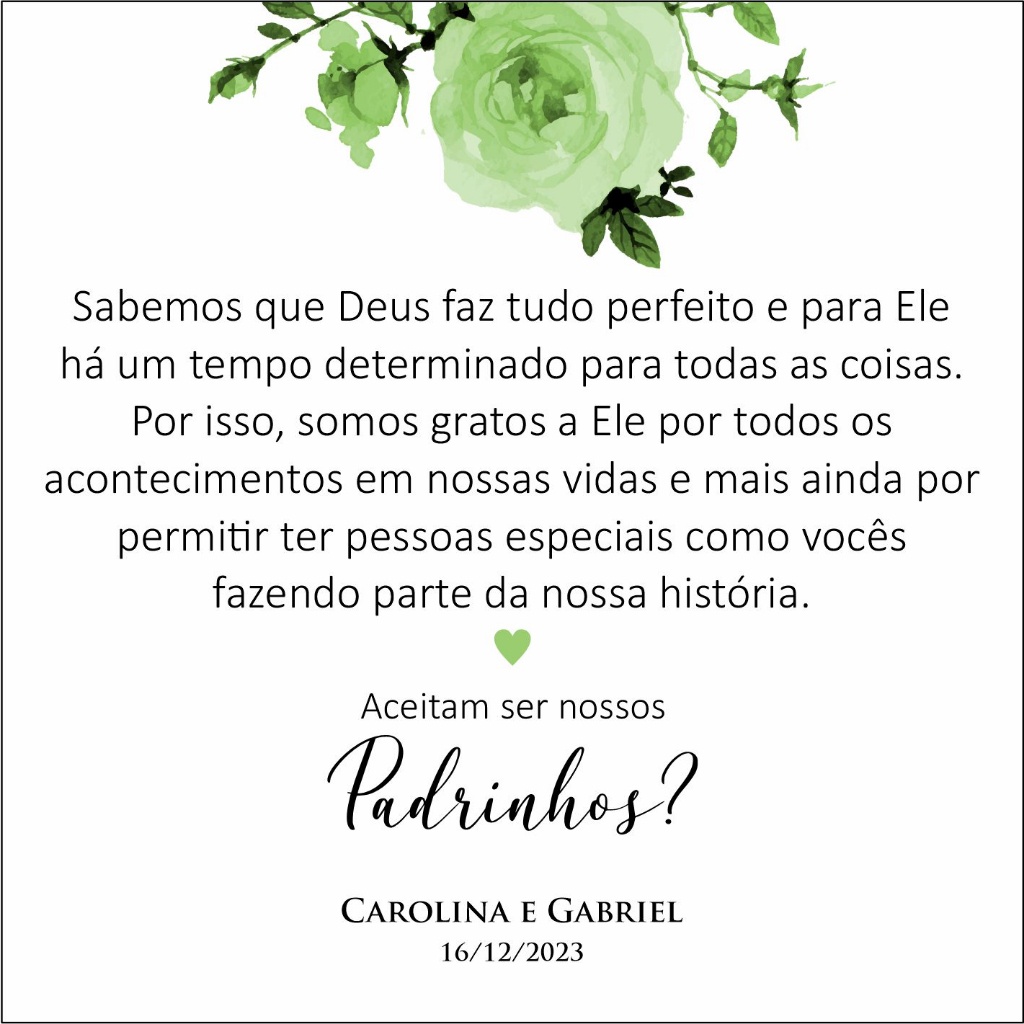 mensagem para padrinhos de casamento curta