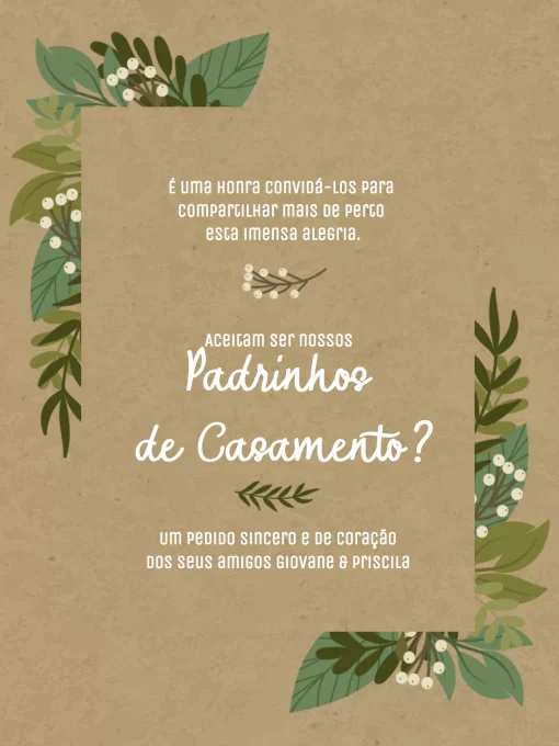 mensagem de agradecimento aos padrinhos