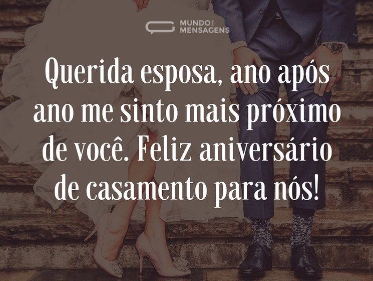 mensagem de aniversário de casamento para esposa