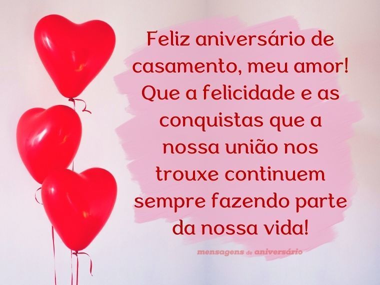 mensagem de aniversário de casamento para namorados