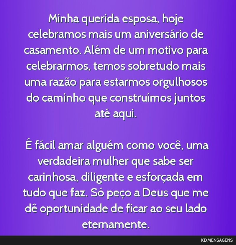 mensagem de aniversário de casamento para esposa