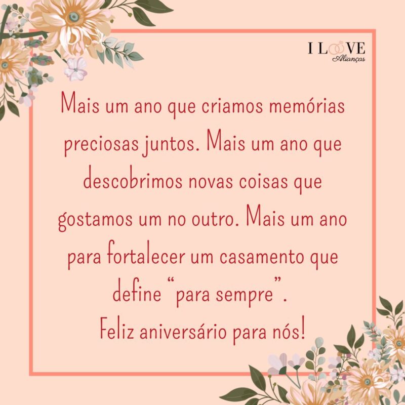 mensagem de aniversário de casamento para marido