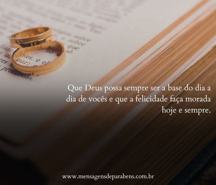 mensagem de felicitações de casamento