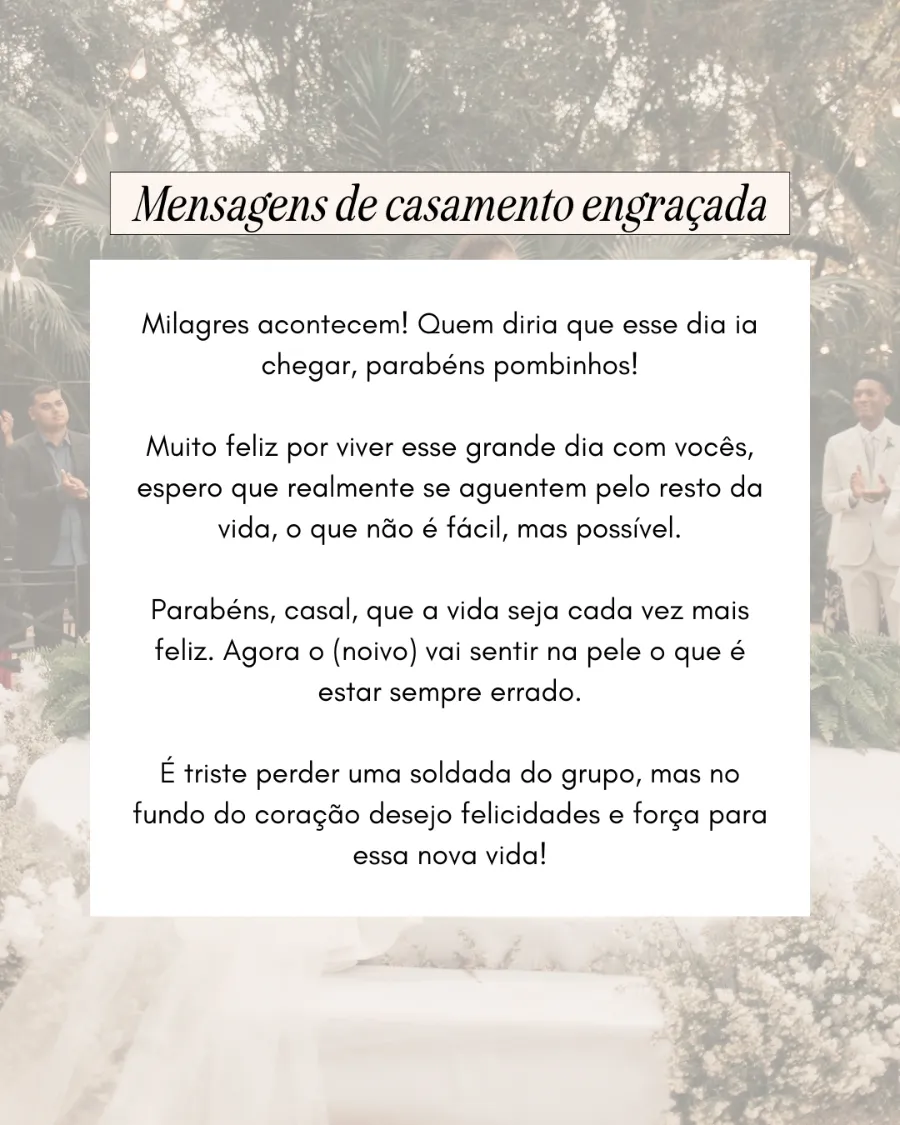 felicitações de casamento
