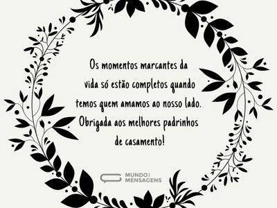 mensagens para padrinhos de casamento