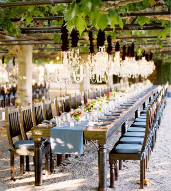 mesa comunitária para casamento