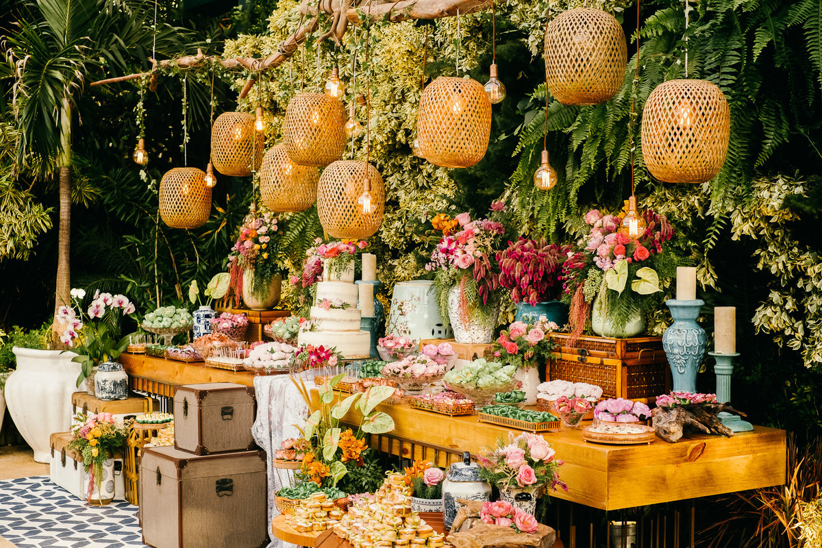 mesa de casamento doces
