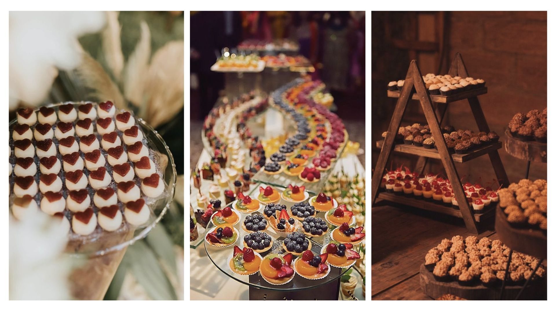 ideias criativas mesa de doces casamento