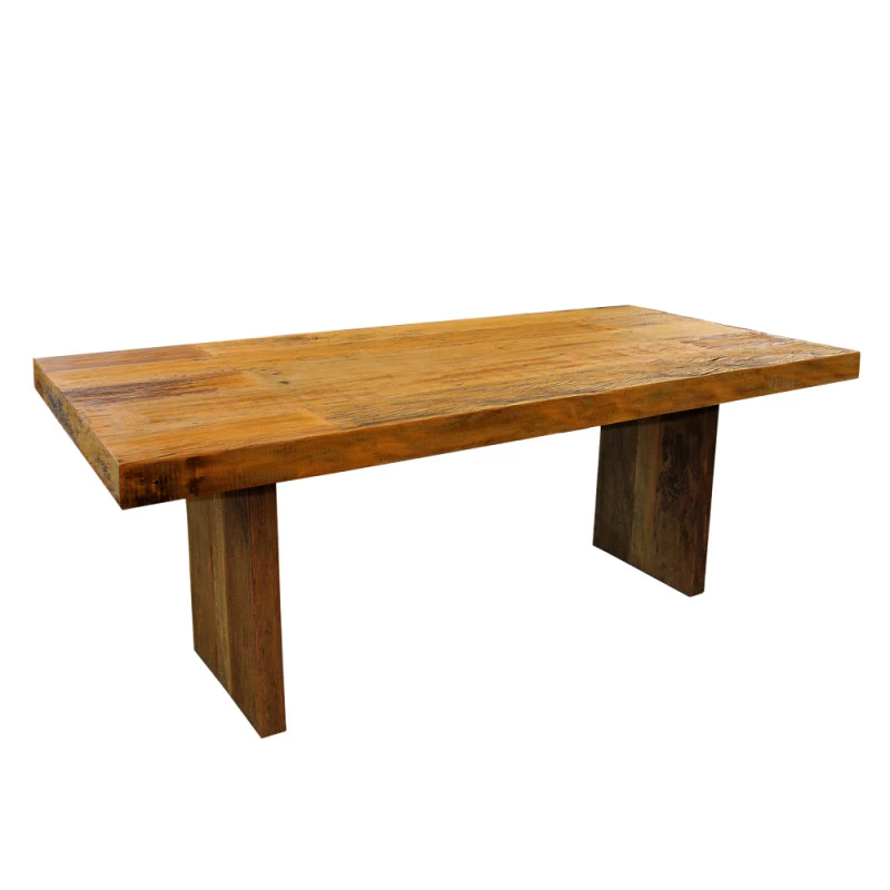 mesa de madeira de demolicao