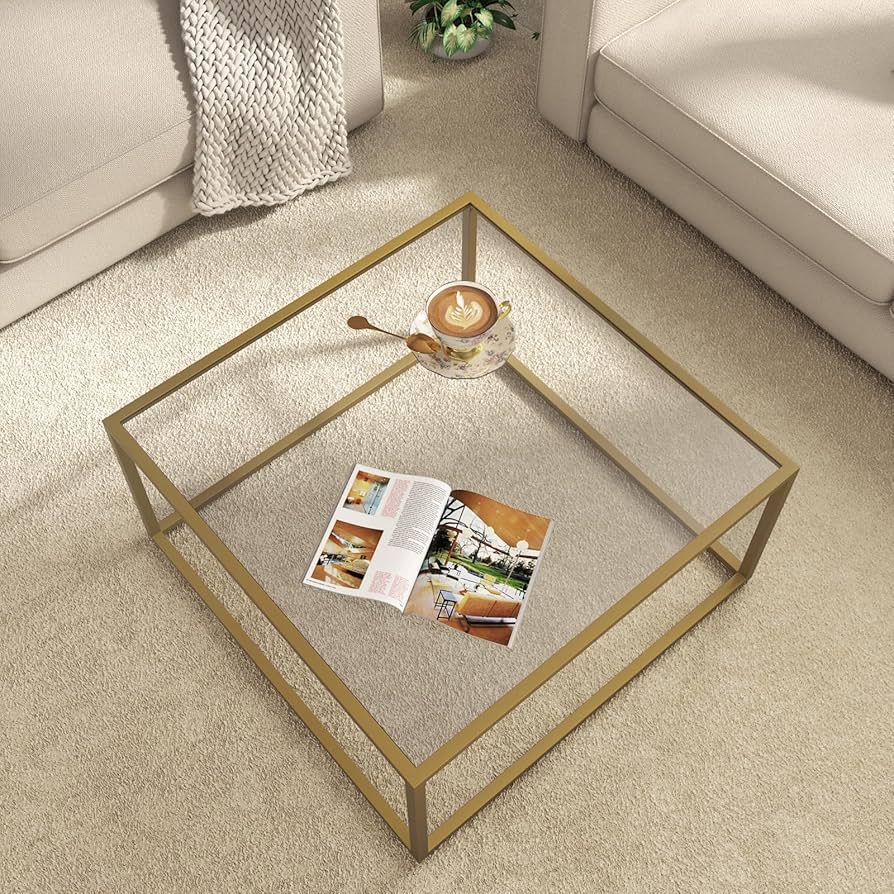 Mesa de vidro com design clássico