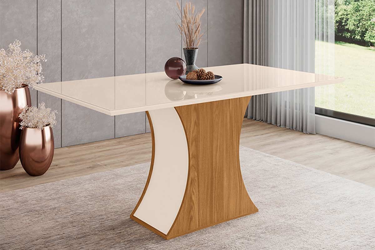 Mesa de jantar de vidro