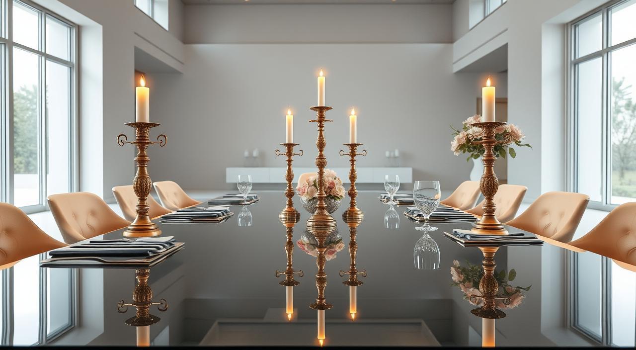 mesa espelhada com gavetas para quarto